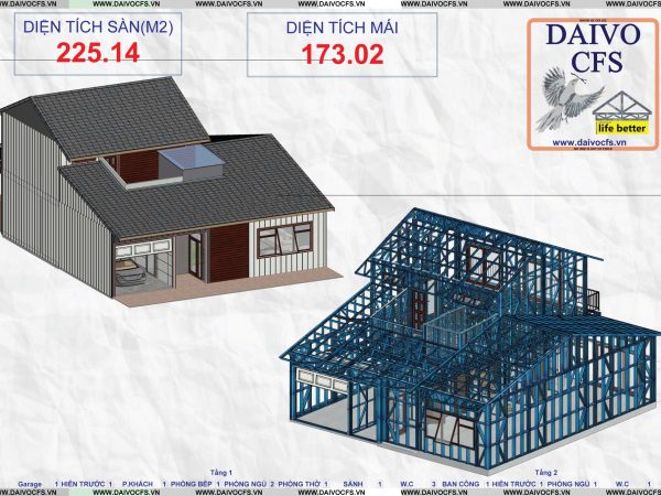 Nhà lắp ghép thép nhẹ G550 cold formed steel Viet Nam
